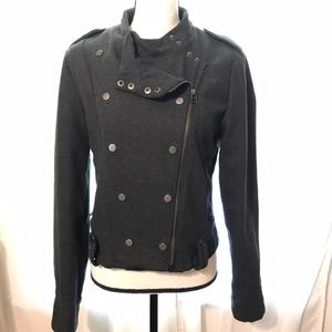 Lane Crawford Moto Style Double Breasted Coat